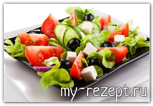 Греческий салат рецепт классический с брынзой