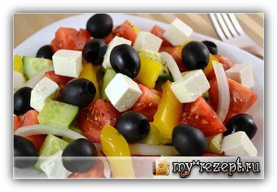 Греческий салат рецепт с фото пошагово!