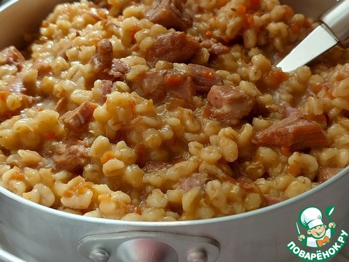 Перловая каша с индейкой "Полевая кухня" Перловая каша с индейкой "Полевая кухня"